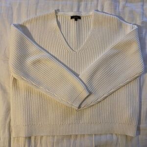 Quince Fisherman V-Neck Sweater